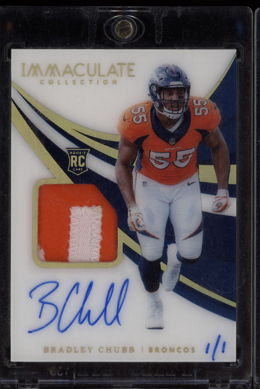 Bradley Chubb 2018 Panini Immaculate Rookie Patch Auto Honor RC 1/1