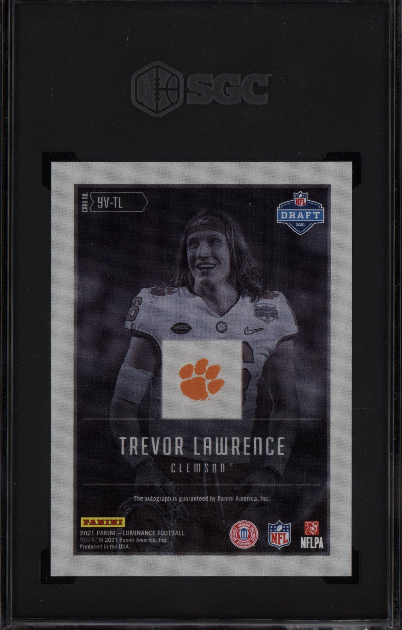 Trevor Lawrence 2021 Panini Luminance Year One Auto Variation RC SGC 9.5