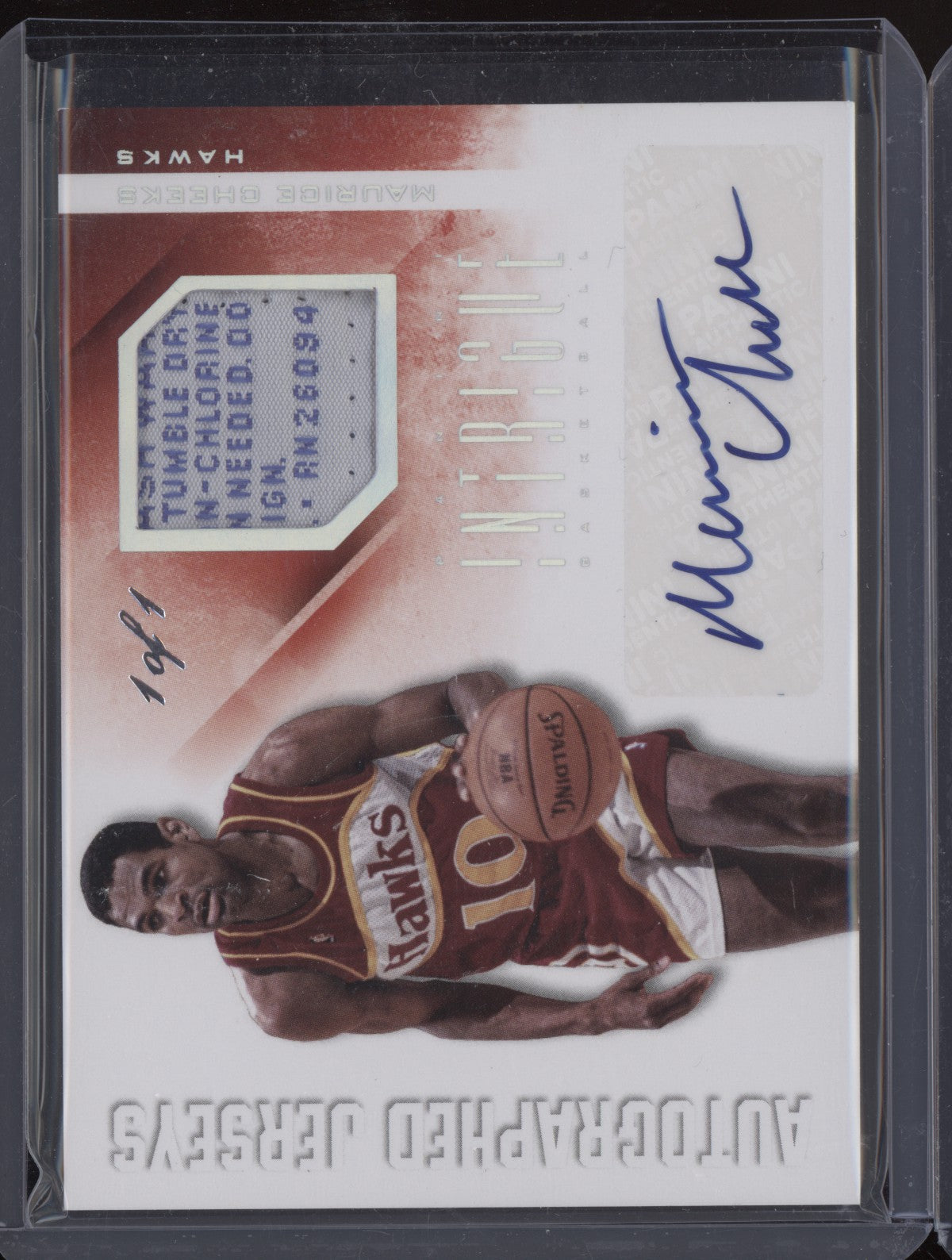 Maurice Cheeks 2012-13 Panini Intrigue Auto Jersey Laundry Tag 1/1