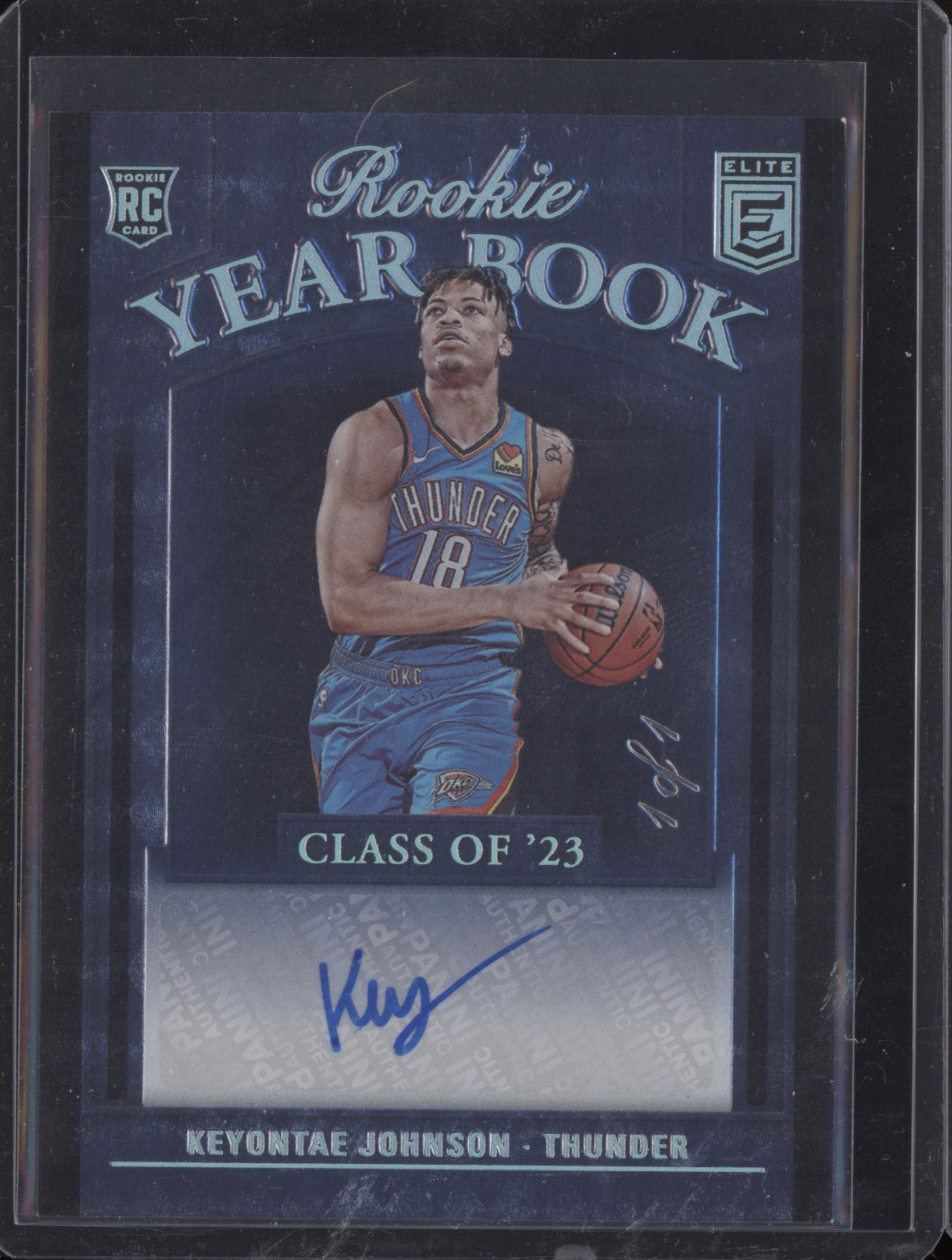 Keyontae Johnson 2023-24 Panini Donruss Elite Rookie Yearbook Auto Black RC 1/1